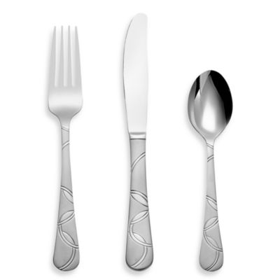 Cambridge Silversmiths Felicity Sand 12-Piece Flatware Set Stainless Steel