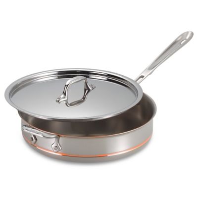 All-Clad Copper Core Nonstick 3 Qt. Covered Saute Pan With Helper Handle Aluminum
