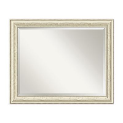 Amanti Art Country 20 X 24 Framed Wall Mirror In Beige White Wash