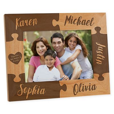 Together We Make A Family Engraved 5 X 7 Picture Frame Multi