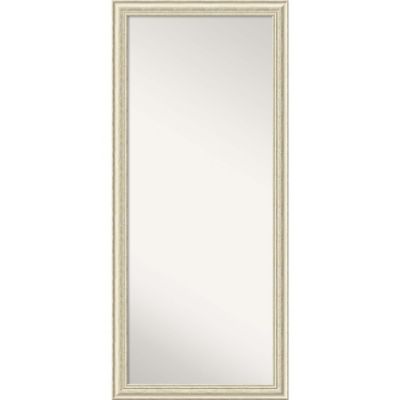 Amanti Art Country 28 X 64 Framed Full Length Floor/leaner Mirror In Beige White Wash