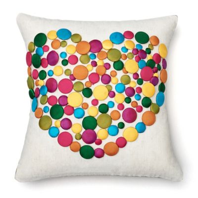 Amity Home Sweet Love Throw Pillow In White/rainbow