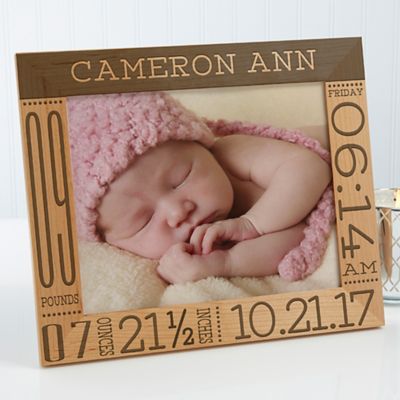 Baby Love Birth Info 8 X 10 Picture Frame Brown