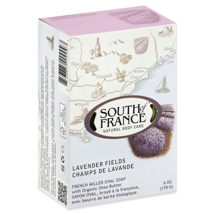South of France 6 oz. French Milled Oval Bar Soap in Lavender Fields | Bed Bath &amp; Beyond