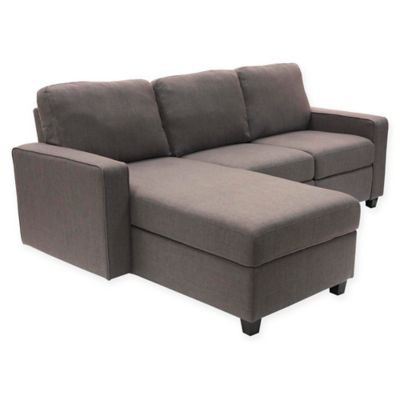 Serta Palisades Left-Facing Reclining Sectional Sofa With Storage In Pewter