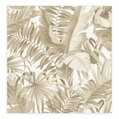A-Street Prints Alfresco Palm Leaf Wallpaper In Taupe