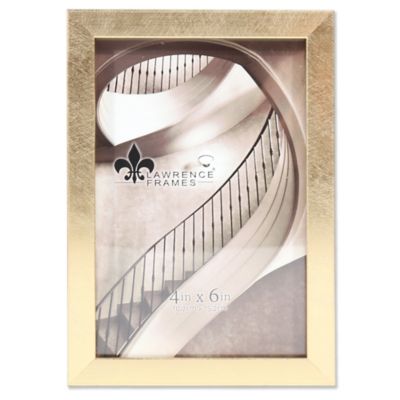 Lawrence Frames 4 X 6 Chloe Contemporary Picture Frame In Brushed Satin Gold