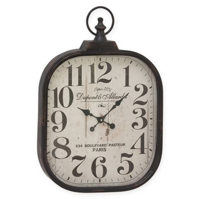Ridge Road Dcor 18 Rounded Square Analog Wall Clock In Vintage White