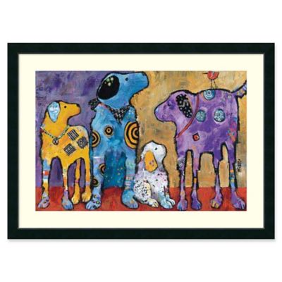 Amanti Art Cast Of Characters: Dogs 45 X 33 Framed Wall Art Violet