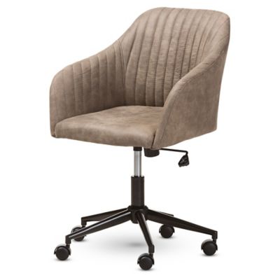 Baxton Studio Maida Rubberwood Upholstered Chair In Light Brown