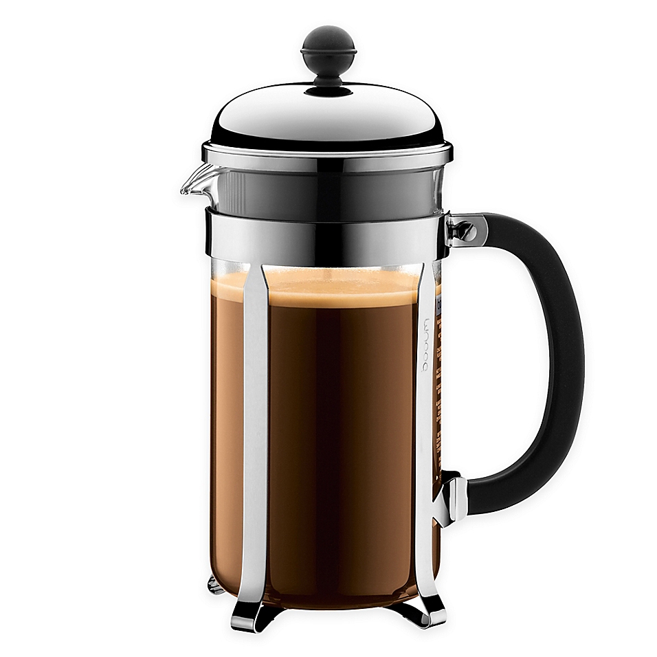 Bodum Chambord 8-Cup Chrome French Press Coffee Maker, Grey
