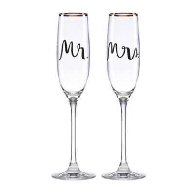 Kate Spade New York Bridal Party Champagne Flutes (Set Of 2) Clear