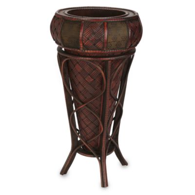 Nearly Natural 22 Decorative Stand Planter Dark Brown