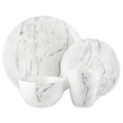American Atelier Matisse 16-Piece Dinnerware Set In Grey Blue