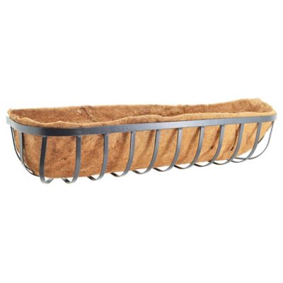 Arcadia Garden Products Solstice 36 Wall Trough In Black