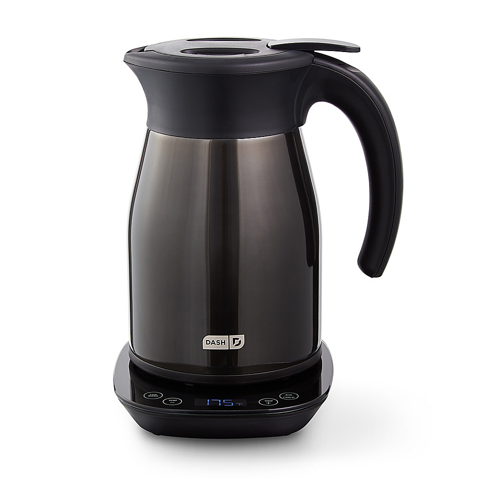 Dash 1.7-Liter Insulated Electric Kettle With Temperature Control In Black Black Stainless
