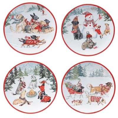 Certified International Special Delivery 9 Assorted Dinner Plates (Set Of 4) Multi