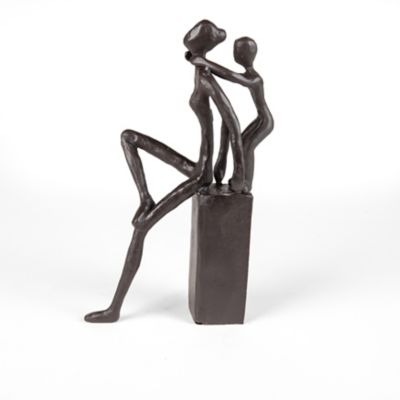 Danya B. Playfulness Mother And Child Cast Iron Sculpture Brown