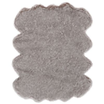 Abacasa Gloss 6 X 75 Faux Fur Area Rug In Brown