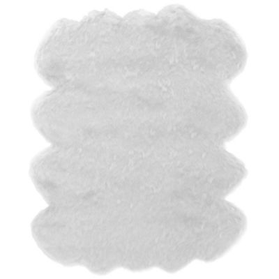 Abacasa Gloss 6 X 75 Faux Fur Area Rug In White