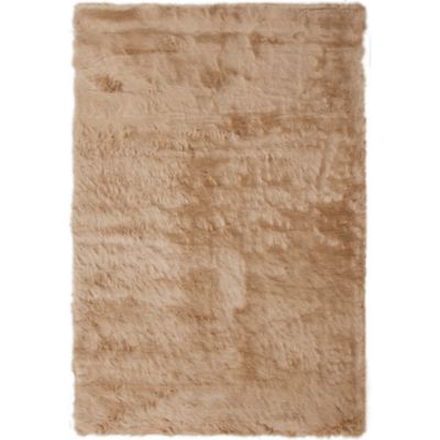 Abacasa Mink 8 X 10 Faux Fur Area Rug In Tan