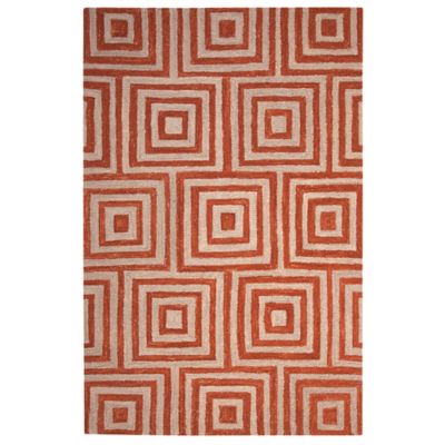 Abacasa Textures 5 X 8 Handcrafted Area Rug In Orange/beige