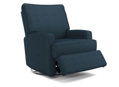 Best Chairs Kersey Swivel Glider Recliner In Mariner Navy