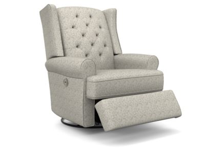 Best Chairs Finley Swivel Glider Power Recliner In Oatmeal