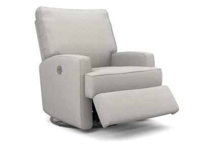 Best Chairs Kersey Power Swivel Glider Recliner In Grey