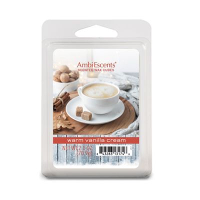 Ambiescents Warm Vanilla Cream 6-Pack Scented Wax Cubes In White