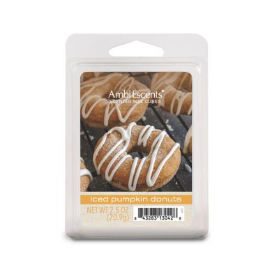 Ambiescents Iced Pumpkin Donuts Scented Wax Cubes (Pack Of 6) Brown