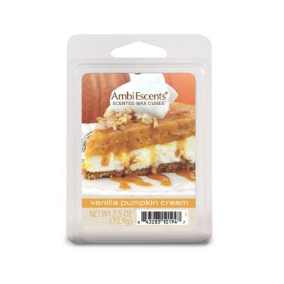 Ambiescents Vanilla Pumpkin Cream Scented Wax Cubes (Set Of  6) Orange
