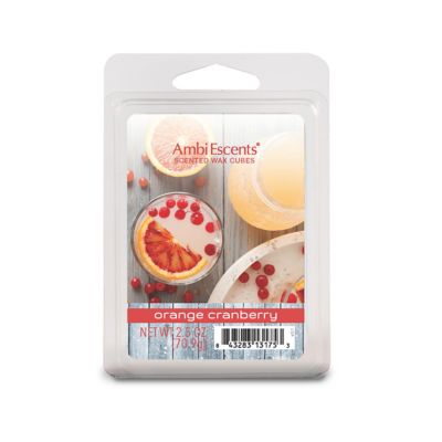 Ambiescents Orange Cranberry 6-Pack Scented Wax Cubes In Red