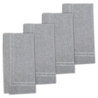 Our Table Locklin Napkins In Grey (Set Of 4)