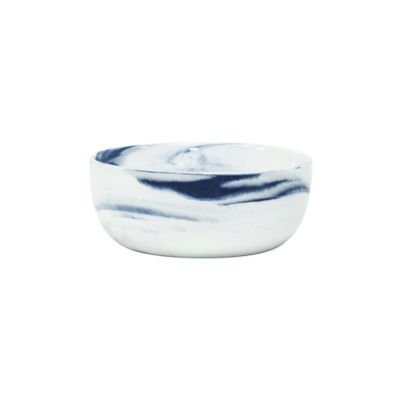 Artisanal Kitchen Supply Coupe Marbleized Soup/cereal Bowls In Blue (Set Of 4)