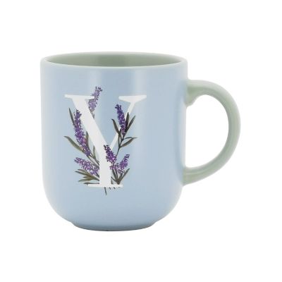 Bee & Willow Spring Floral Monogram Letter y 16 Oz. Mug