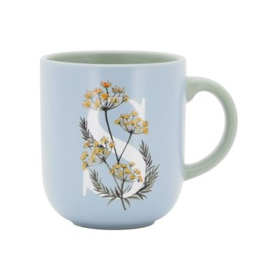 Bee & Willow Spring Floral Monogram Letter s 16 Oz. Mug