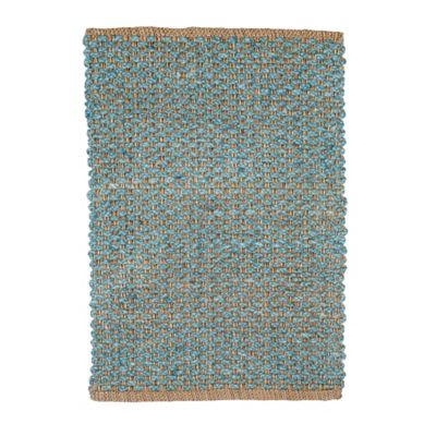 A&B Home Petrol Jute Braided 28 X 4 Accent Rug In Turquoise