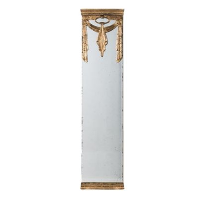 A&B Home 63 Sash Drape Wall Mirror In Antique Gold