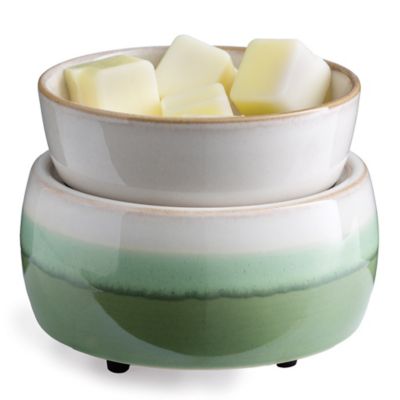 Candle Warmers Etc. Matcha Latte 2-In-1 Ceramic Wax Warmer Green