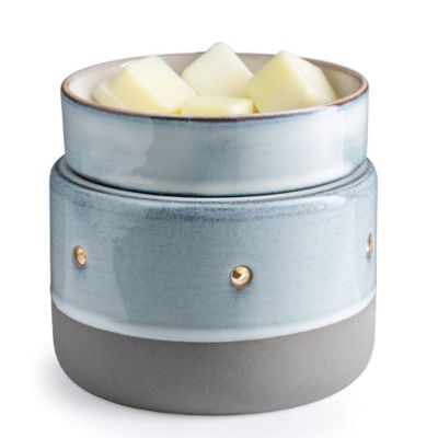 Candle Warmers Etc. Glazed Concrete 2-In-1 Wax Warmer In Grey