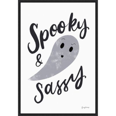 Amanti Art Becky Thorns Sophisticated Spooky I 16 X 23 Canvas Wall Art White/black