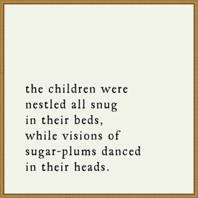 Amanti Art Sugar Plums Danced 22 X 22 Framed Wall Art In Gold White/multi