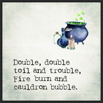 Amanti Art Double Double Cauldron 22 X 22 Canvas Framed Wall Art In White White/multi