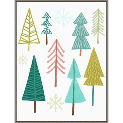 Amanti Art Modern Holiday I 22 X 30 Framed Wall Art In Grey White/multi