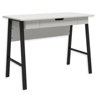 Ameriwood Home Othello 1-Drawer Computer Desk In White/black