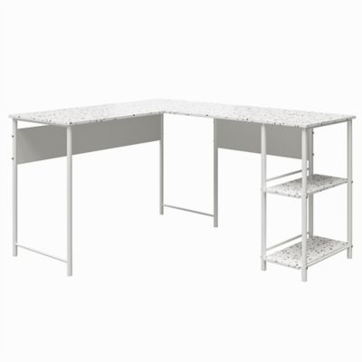 Ameriwood Home Covey Hill L-Shape Desk In Terrazzo