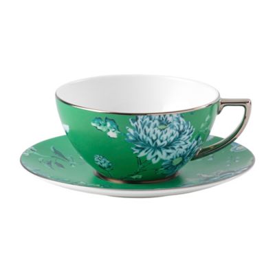 Wedgwood Jasper Conran Chinoiserie Teacup & Saucer Set Green/multi