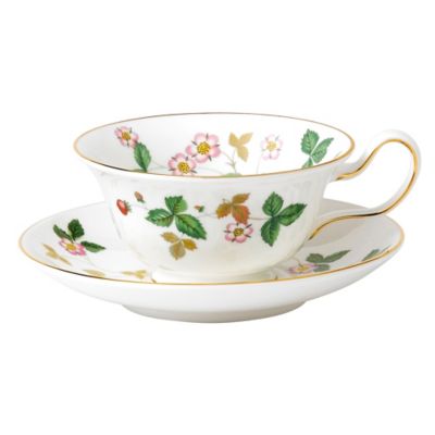 Wedgwood Wild Strawberry Peony Teacup & Saucer Set Multi