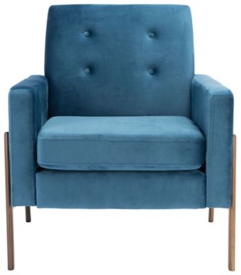 Safavieh Roald Sofa Accent Arm Chair In Blue Blue/brown